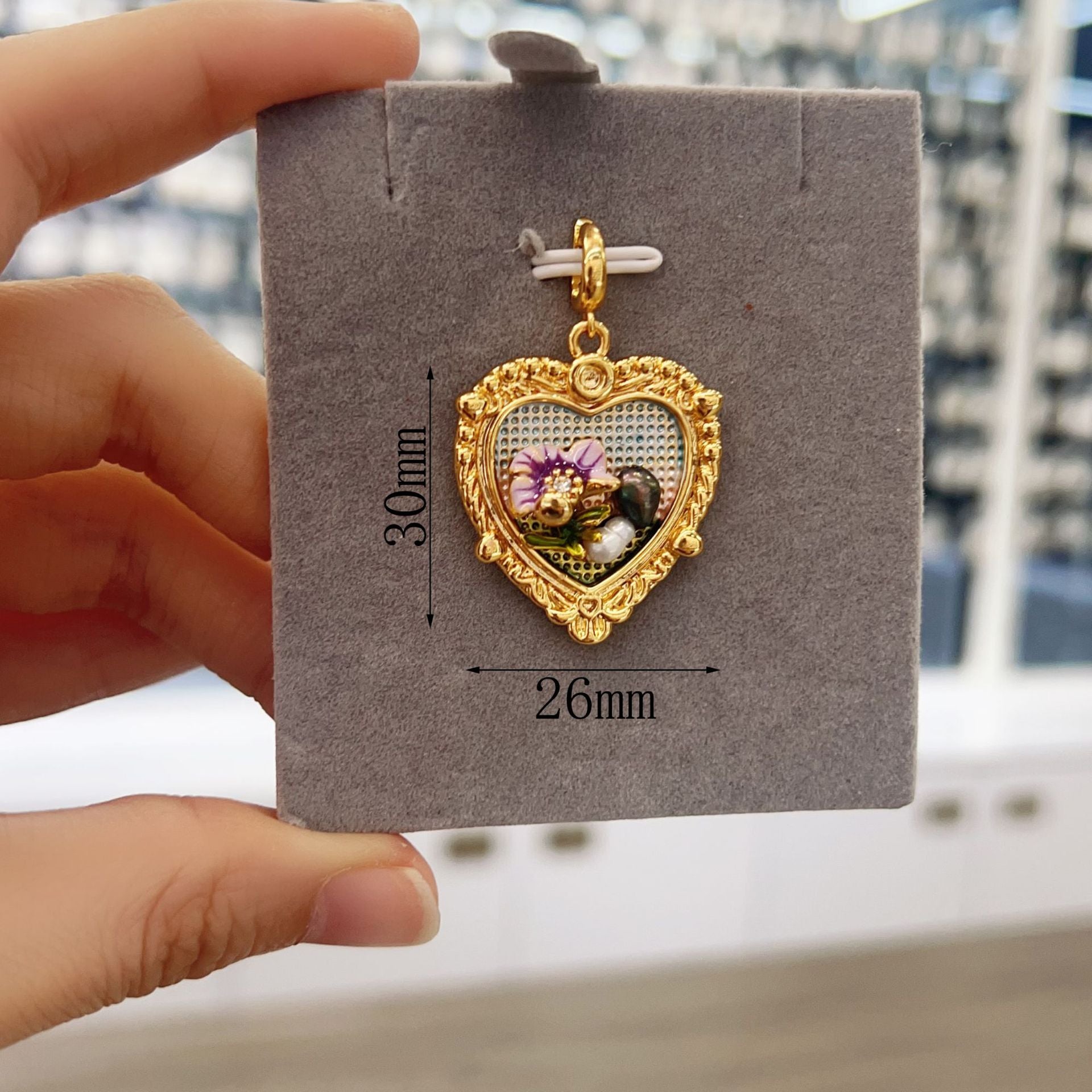 Wholesale Pearl Necklace Melon Buckle Pendant Oil Dropping Oil Painting Style Rose DIY Pearl Necklace Sweater Chain Accessories New